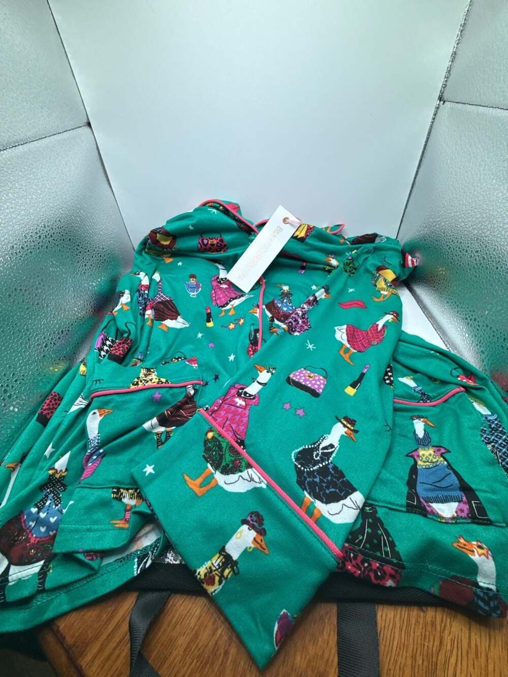 Beauty Sleep Social Goose Print Pajama Set Size S - Picture 6 of 7